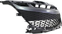 Front Bumper Grille Gray Plastic Direct Replacement Compatible With 2010-2011 Mazda 3 MA1036114 BBN2501T0K