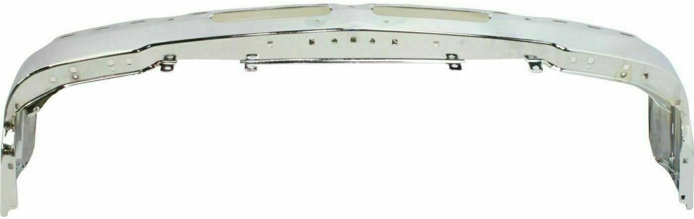 Front Bumper Chrome + Upper Cover + Lower Valance Textured Gray + Fog Lights Right & Left Side Direct Replacement Compatible With Chevrolet Silverado 2500HD 3500HD 2003-2006 GM1051109