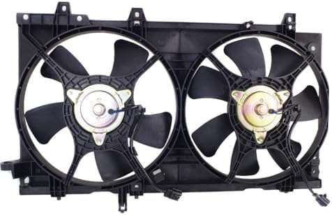 Front Radiator Shroud Dual Fan Assembly Plastic Direct Replacement Compatible with 2003-2008 Subaru Forester SU3115111 45131FE000-PFM