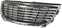 Front Grille Assembly Plastic Chrome Shell With Textured Insert Direct Replacement Compatible With 2011-2016 Chrysler Town & Country CH1200350 68100692AB
