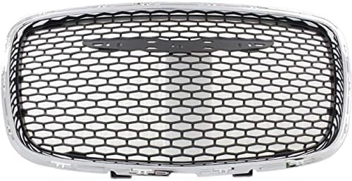 Front Grille Assembly Plastic Chrome Shell With Prime Insert Direct Replacement Compatible With 2015-2023 Chrysler 300 CH1200395 5SW16RXFAE