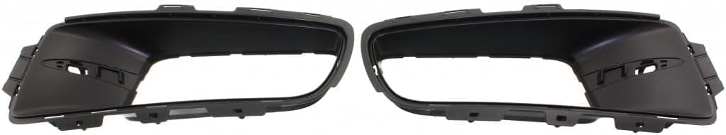 Set Of 2 Front Fog Light Trims Molding Primed With Fog-Light Hole Left Driver & Right Passenger Side Direct Replacement Compatible With 2007-2010 BMW X5 BM1099100 51117172450