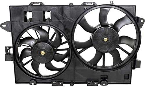 Front Radiator Dual Fan Assembly Direct Replacement Compatible with 2006-2008 Chevrolet Equinox/Pontiac Torrent GM3115204 GM3110160 19130470-PFM 19130470 19130471 19129813 19129814