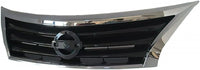 Front Grille Chrome Shell/Black Insert Direct Replacement Compatible With 2013-2015 Nissan Altima NI1200250 623103TA0A