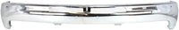 Front Bumper Chrome Steel + Upper Cover Textured + Lower Valance Air Deflector Direct Replacement Compatible With 2001-2002 Chevrolet Silverado 2500HD 3500 GM1002376 GM1051106