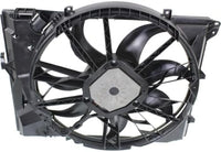 Front Radiator Single Fan Assembly Plastic Without Turbo Direct Replacement Compatible with 2006-2013 BMW 3-Series / 2008-2013 128i BM3117101 17427562080