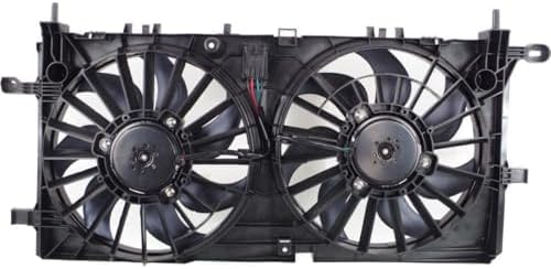 Front Radiator Dual Cooling Fan Assembly Plastic Direct Replacement Compatible with 2006-2009 Chevrolet Uplander GM3115228 15907032-PFM