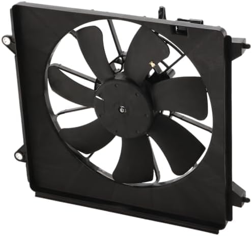 Front A/C Condenser Cooling Fan Assembly Plastic Direct Replacement Compatible with 2008-2012 Honda Accord / 2009-2014 Acura TSX HO3113123 38616R40A01-PFM 38615R40A01 38