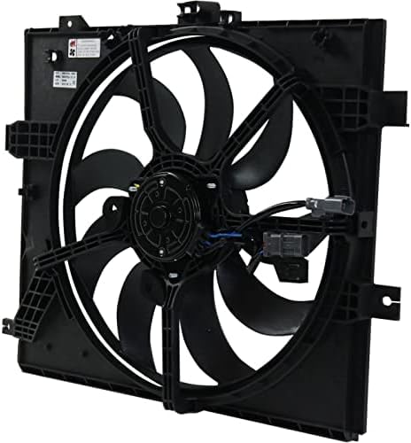 Front Radiator Cooling Fan Assembly Plastic Direct Replacement Compatible with 2012-2019 Nissan Versa / 2014-2019 Note NI3115143 214819KK0A