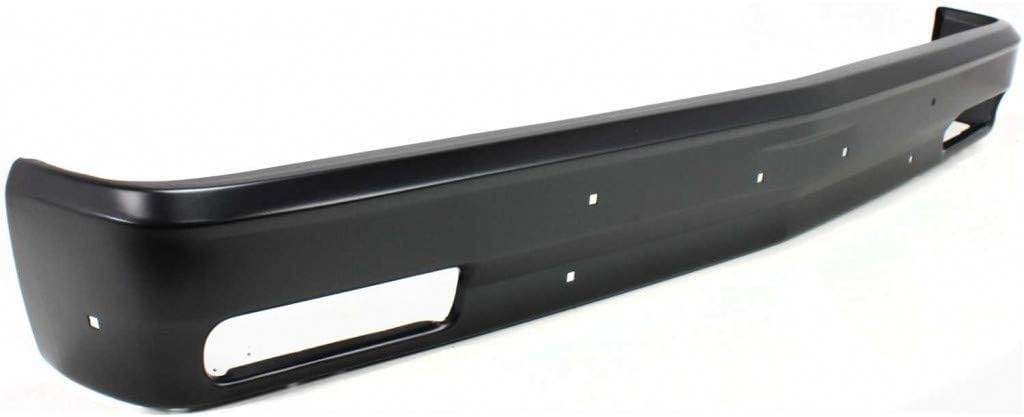 Front Bumper Primed Steel Without Molding Holes Direct Replacement Compatible With 1983-1994 Chevrolet S10 Blazer / 1982-1993 S10-Pickup GM1002138 14030576