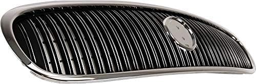 Front Grille Chrome Shell With Primed Insert Plastic Direct Replacement Compatible With 1997-1999 Buick LeSabre GM1200394 25625903