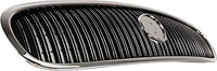 Front Grille Chrome Shell With Primed Insert Plastic Direct Replacement Compatible With 1997-1999 Buick LeSabre GM1200394 25625903