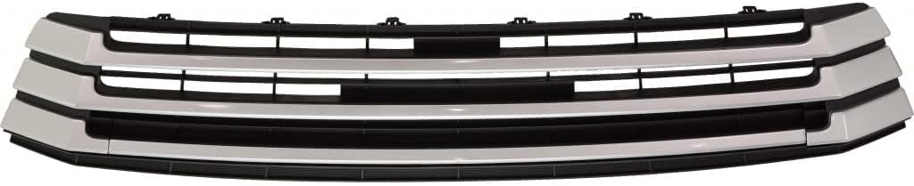 Front Bumper Grille Primed With Silver Molding Plastic Direct Replacement Compatible With 2017-2019 Toyota Highlander TO1036173 531020E070