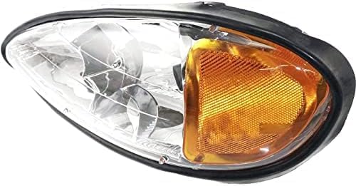 Set Of 2 Front Headlight Assembly Right Passenger & Left Driver Side Direct Replacement Compatible With 1999-2005 Pontiac Grand Am GM2502196 GM2503196 22672207 22672208
