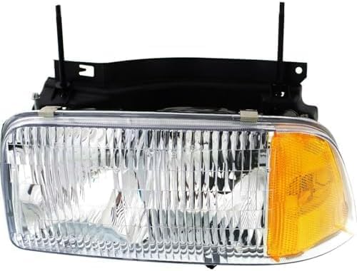 Set Of 2 Front Headlight Assembly With Side Marker Lamp Right Passenger & Left Driver Side Direct Replacement Compatible With 1994-1997 GMC Sonoma / 1995-1997 Jimmy GM2503133