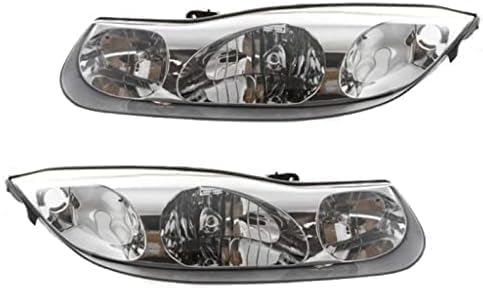 Set Of 2 Front Headlight Assembly Right Passenger & Left Driver Side Direct Replacement Compatible With 2001-2002 Saturn S-Series GM2502216 GM2503216 21124747-PFM 21124748-PFM