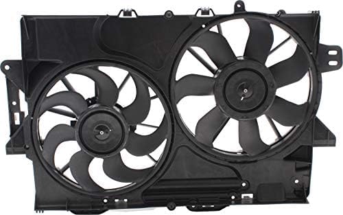 Front Dual Fan Assembly Plastic Direct Replacement Compatible with 2013-2017 GMC Terrain/Chevrolet Equinox GM3115282 25952783-PFM 22780242 22780241