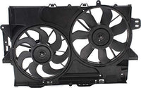 Front Dual Fan Assembly Plastic Direct Replacement Compatible with 2013-2017 GMC Terrain/Chevrolet Equinox GM3115282 25952783-PFM 22780242 22780241