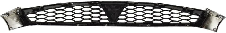 Front Grille Assembly Texture Black Insert With Chrome Molding Plastic Direct Replacement Compatible With 2016-2017 Mitsubishi Lancer MI1200267 7450B019