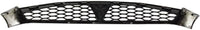Front Grille Assembly Texture Black Insert With Chrome Molding Plastic Direct Replacement Compatible With 2016-2017 Mitsubishi Lancer MI1200267 7450B019