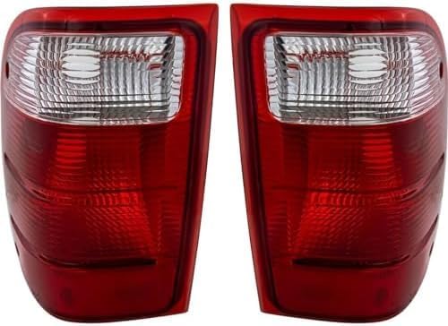 Set Of 2 Tail Light Lens And Housing Right Passenger & Left Driver Side Direct Replacement Compatible With 2001-2005 Ford Ranger FO2801156 FO2800156 1L5Z13404BA 1L5Z13405BA