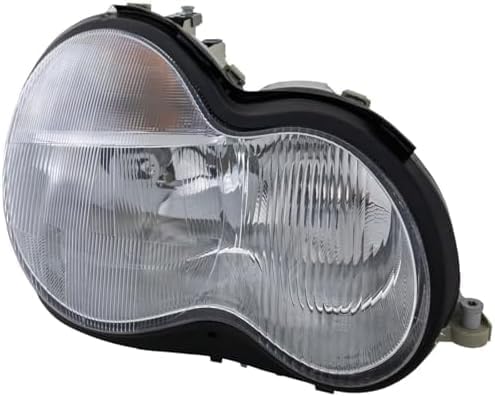 Front Headlight Assembly Halogen Right Passenger Side Direct Replacement Compatible With 2001-2004 Mercedes Benz C-Class MB2503118 2038201061