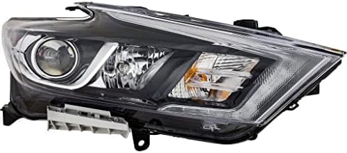 Front Head Light Assembly Plastic Right Passenger Side Direct Replacement Compatible With 2016-2018 Nissan Maxima NI2503235 260104RF9B 260104RF0B