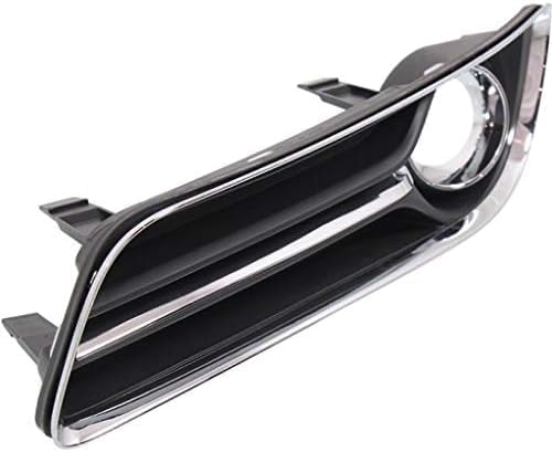 Set Of 2 Front Fog Light Molding Primed With Chrome Trim Left Driver & Right Passenger Side Direct Replacement Compatible With 2011-2014 Chrysler 300 CH1038126 CH1039126 68127946AB