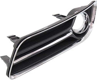 Set Of 2 Front Fog Light Molding Primed With Chrome Trim Left Driver & Right Passenger Side Direct Replacement Compatible With 2011-2014 Chrysler 300 CH1038126 CH1039126 68127946AB