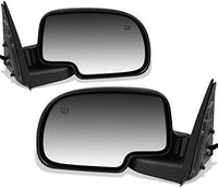 Set of 2 Front Power Mirror Manual Folding Heated Textured Right Passenger & Left Driver Side Direct Replacement Compatible With 2003-2006 Chevrolet Silverado/GMC Sierra GM1320293