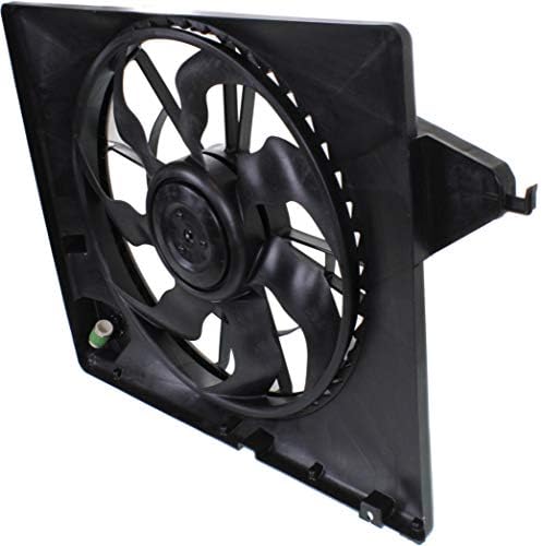 Front Radiator Cooling Fan Assembly Plastic Direct Replacement Compatible with 2010-2012 Hyundai Santa Fe / 2011-2015 Kia Sorento HY3115130 253801U201