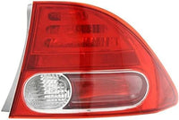 Set Of 2 Tail Light Outer Lens And Housing Right Passenger & Left Driver Side Direct Replacement Compatible With 2006-2008 Honda Civic HO2801165 HO2800166 33501SNAA02 33551SNAA02