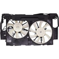 Front Radiator Dual Cooling Fan Assembly Plastic Direct Replacement Compatible with 2015-2017 Lexus NX200t / 2018-2021 NX300 LX3115147 1671136210-PFM