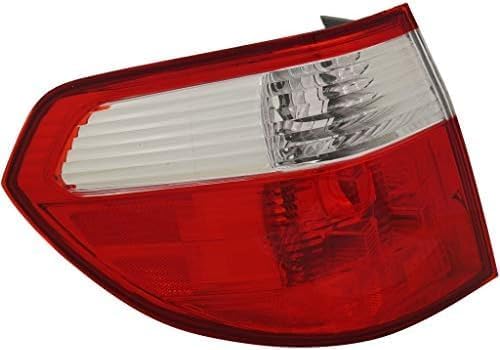 Set Of 2 Tail Light Outer Lens and Housing Plastic Left Driver & Right Passenger Side Direct Replacement Compatible With 2005-2007 Honda Odyssey HO2819129 HO2818129