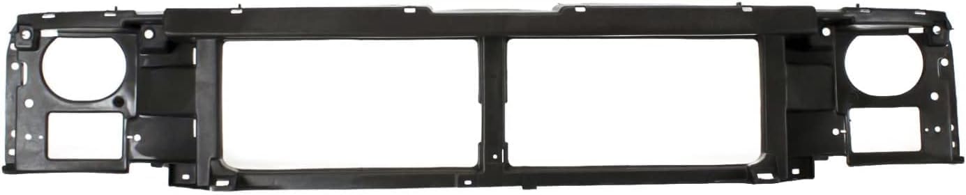 Front Bumper + Molding + Grille + Header Panel + Lower Valance + Bracket + Headlight Kit Left & Right Direct Replacement Compatible With 92-96 Ford F-150 Bronco / 92-97 F-250 F-350