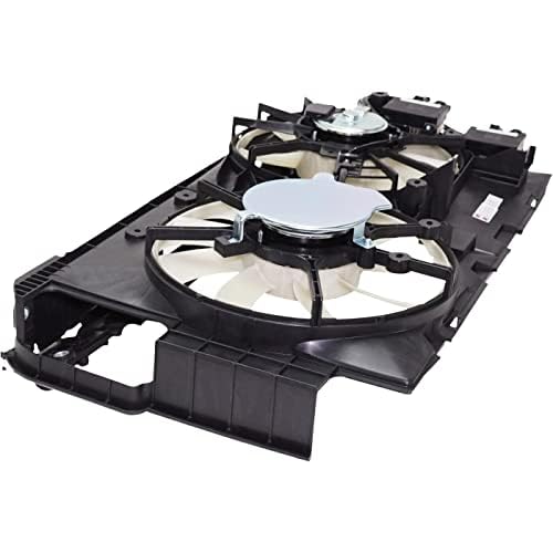 Front Radiator Dual Cooling Fan Assembly Plastic Direct Replacement Compatible with 2015-2017 Lexus NX200t / 2018-2021 NX300 LX3115147 1671136210-PFM
