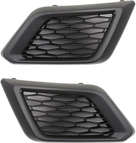 Set Of 2 Front Fog Light Cover Textured Left Driver & Right Passenger Side Direct Replacement Compatible With 2014-2016 Nissan Rogue NI1038131 NI1039131 622564BA0A 622574BA0A