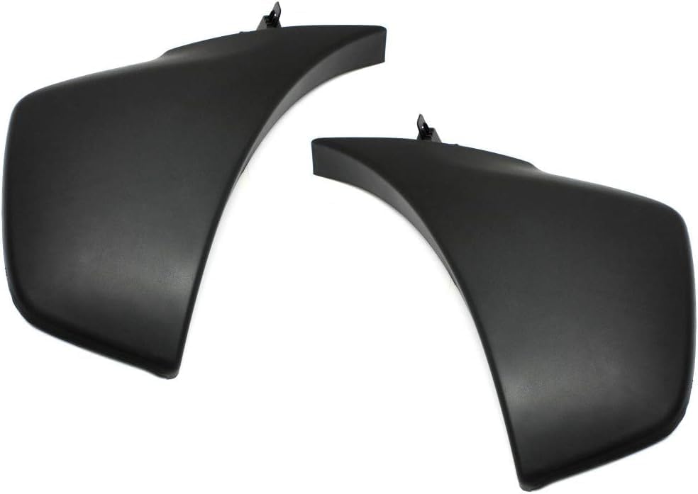 Set Of 2 Front Bumper End Cap Textured Plastic Left Driver & Right Passenger Side Direct Replacement Compatible With 2012-2015 Toyota Tacoma TO1004177 TO1005177 5211204050 5211304050