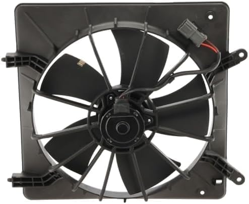 Front Radiator Single Fan Assembly Plastic Left Driver Side Direct Replacement Compatible With 1998-2002 Honda Accord HO3115103 19015PAAA01-PFM 19020PAAA01