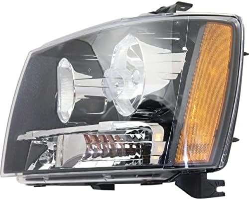 Set Of 2 Front Head Light Composite Assembly Halogen Left Driver & Right Passenger Side Direct Replacement Compatible With 2007-2014 Chevrolet Tahoe GM2502263 GM2503263 22853025