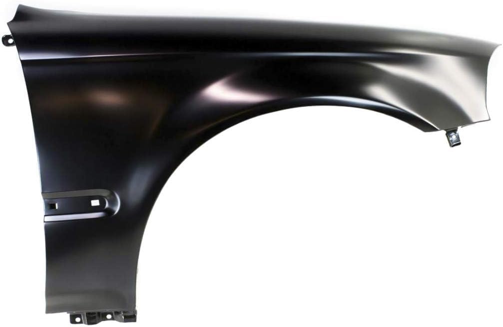 Front Fender Primed Steel With Molding Holes Right Passenger Side Direct Replacement Compatible With 1996-1998 Honda Civic HO1241143 60211S04A00ZZ
