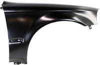 Front Fender Primed Steel With Molding Holes Right Passenger Side Direct Replacement Compatible With 1996-1998 Honda Civic HO1241143 60211S04A00ZZ