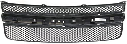 Front Grille Primed Shell And Insert Without Center Bar Plastic Direct Replacement Compatible With 2005-2009 Chevrolet Equinox GM1200527 5481230