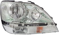 Set Of 2 Front Headlight Assembly Chrome Interior Right Passenger & Left Driver Side Direct Replacement Compatible With 2001-2003 Lexus RX300 LX2502104 LX2503104 8115048080 8111048080