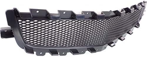 Front Grille Primed Shell And Insert + Center Molding Chrome Direct Replacement Compatible With 2008-2012 Chevrolet Malibu GM1200600 GM1210115 25784042 25784043