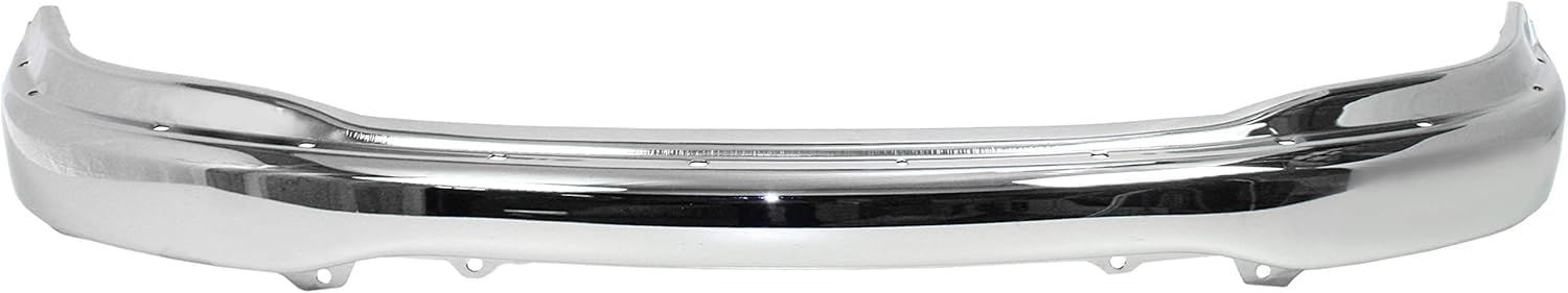 Front Bumper Chrome Steel with Pad Holes Direct Replacement Compatible with 1999-2004 Ford F-150/1999 F-250/1999-2002 Expedition FO1002356 XL3Z17757AA