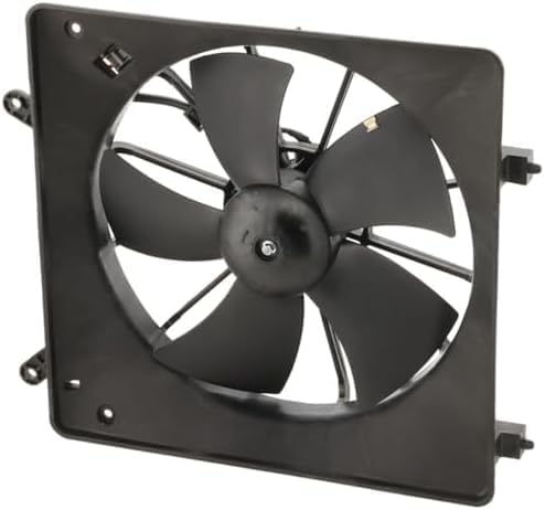 Front Radiator Single Fan Assembly Plastic Left Driver Side Direct Replacement Compatible With 1998-2002 Honda Accord HO3115103 19015PAAA01-PFM 19020PAAA01