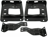Front Bumper Inner + Mounting Plate Brackets Left Driver & Right Passenger Side Direct Replacement Compatible With 2011-2016 Ford F-Series Super Duty FO1067185 FO1066185 FO1067187