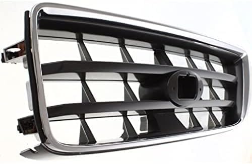 Front Grille Assembly Chrome Shell with Painted Dark Gray Insert Plastic Direct Replacement Compatible With 2003-2005 Subaru Forester SU1200127 91121SA050
