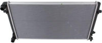 Front Radiator Aluminum Core Direct Replacement Compatible With 2005-2014 Volkswagen Jetta / 2006-2009 Rabbit VW3010150 1K0121251CJ